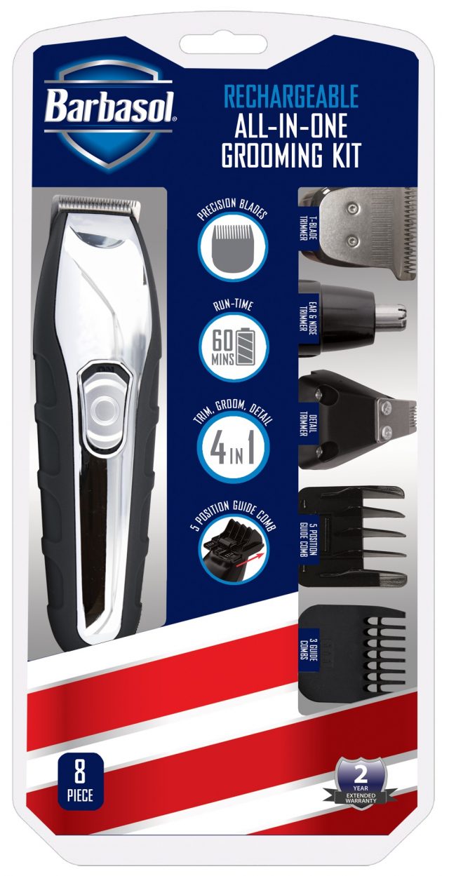 BARBASOL 8pc GROOMING KIT ALL IN ONE RECHARGEABLE Lee Distributors