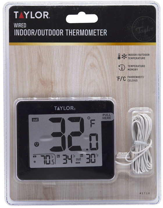 Taylor 5380N 1 3/4 Dial Stick-On Indoor / Outdoor Thermometer