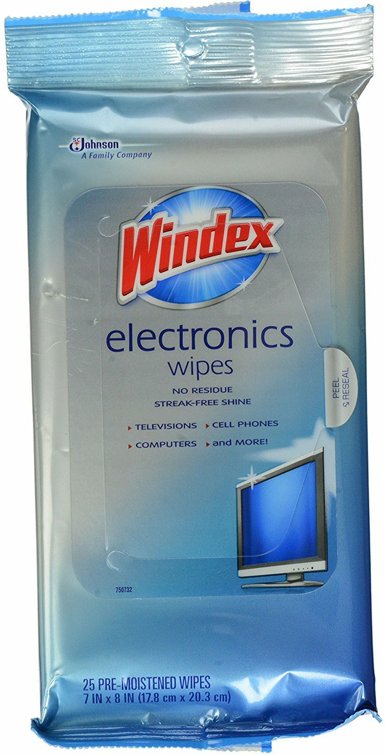  Windex Electronics Wipes, Pre-Moistened, Provides