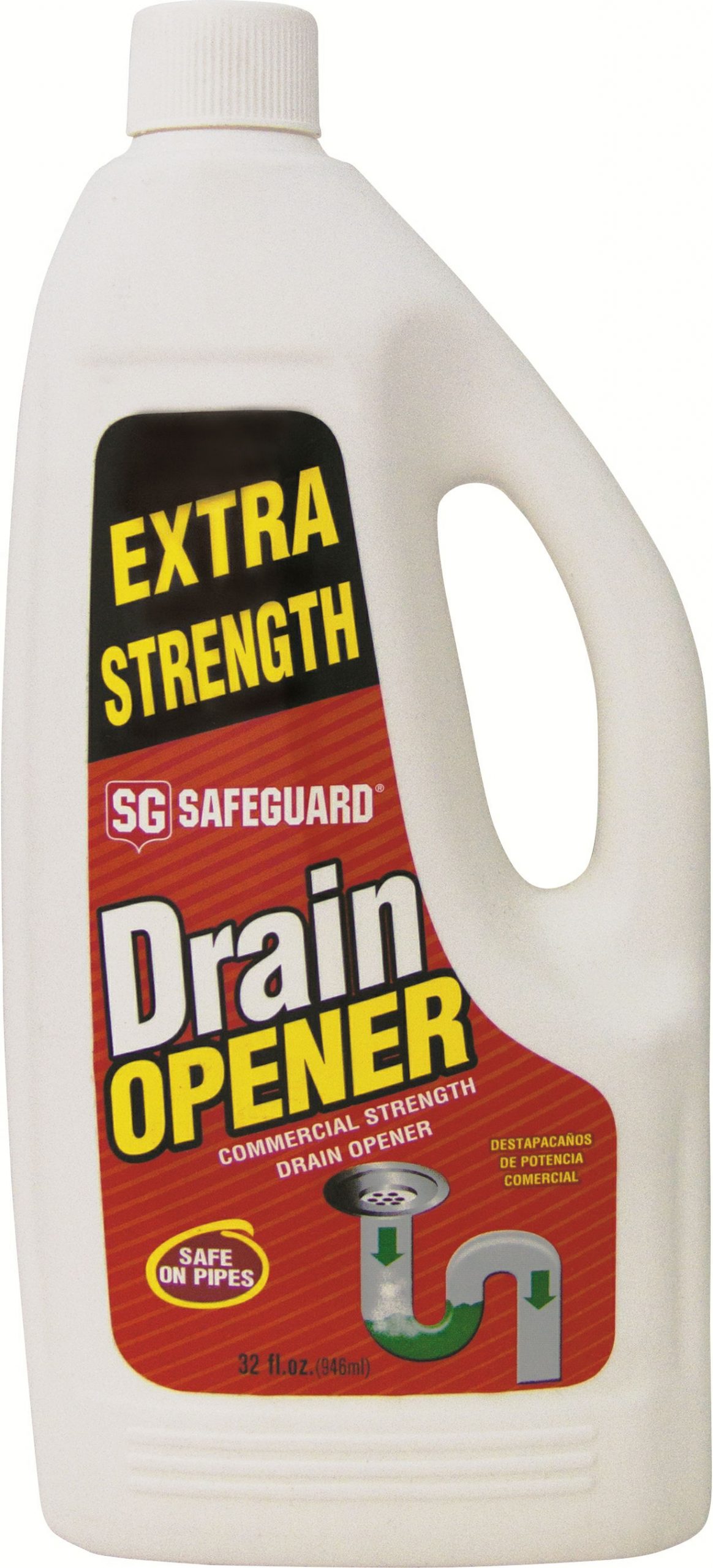 SAFEGUARD DRAIN OPENER 32 Oz EXTRA ST Lee Distributors   840 Sg Drain Opener 32oz Scaled 